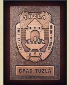 Suvenir u bakru GRAD TUZLA GRB --CIJENA NA UPIT--